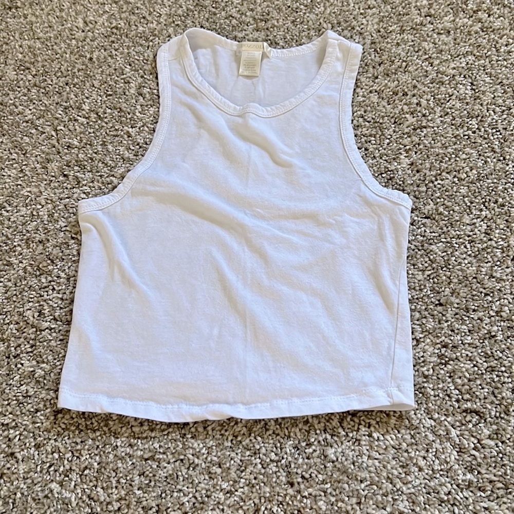 Bozzolo White Crop Tank Top